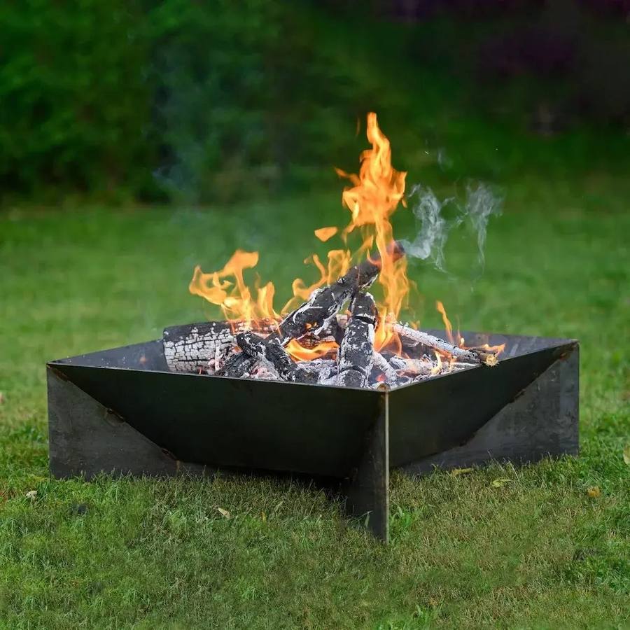 Custom fabricated steel fire pit